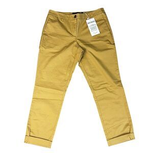 WILDFANG The Essential Trouser Pants size 8 Camel Tan Chino Cuff Taper NWT New